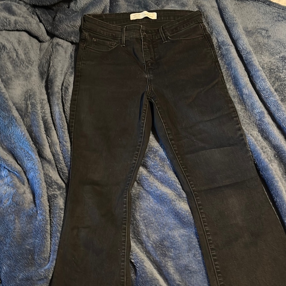 Signature by Levi Strauss Black Flare Wide Leg Jeans
